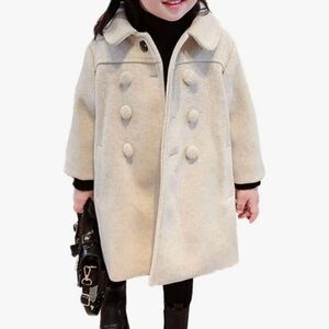 Little girls, size 3–4 T, pale pink, fully lined, pea coat, brand new